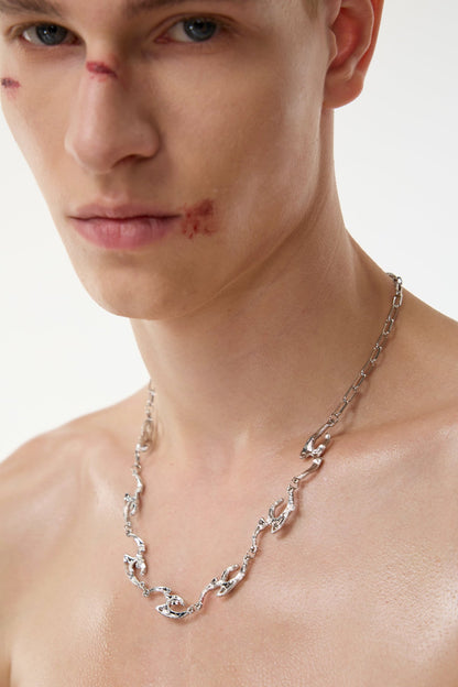 Silver Beam Necklace