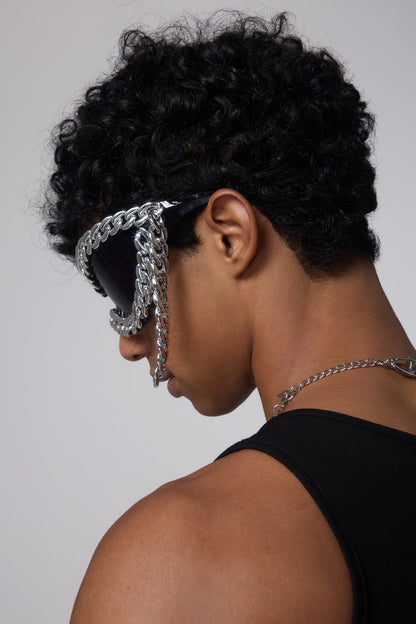 Silver Haze Metal Chain Glasses