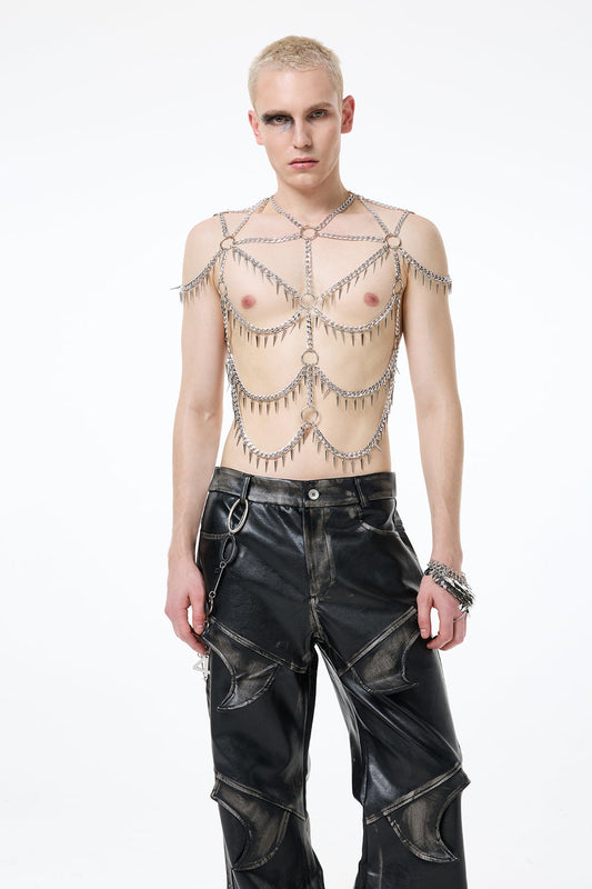 Silver Precision Cutout Metal Chainmail