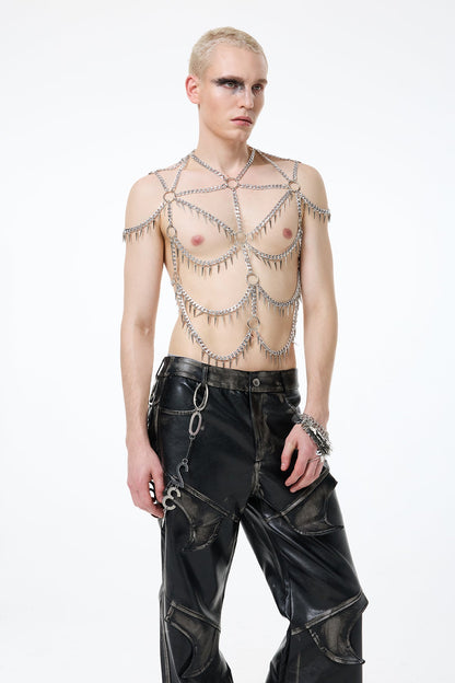 Silver Precision Cutout Metal Chainmail