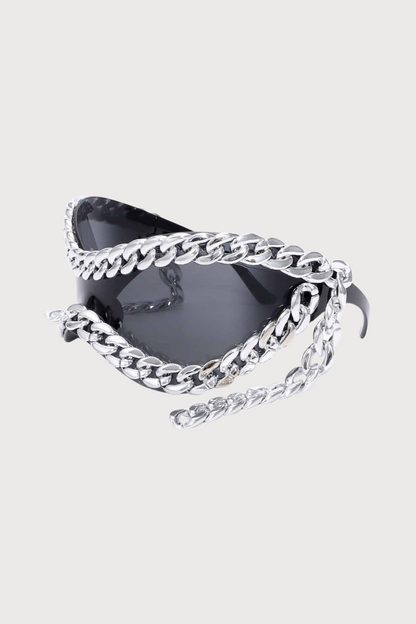 Silver Haze Metal Chain Glasses