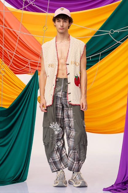 Simple Knitform Embroidery Vest