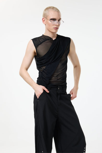 Skin Arc Sleeveless Mesh Top