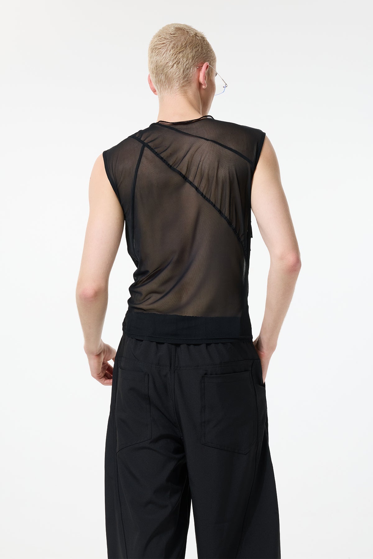 Skin Arc Sleeveless Mesh Top