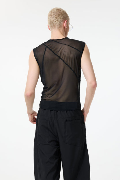 Skin Arc Sleeveless Mesh Top