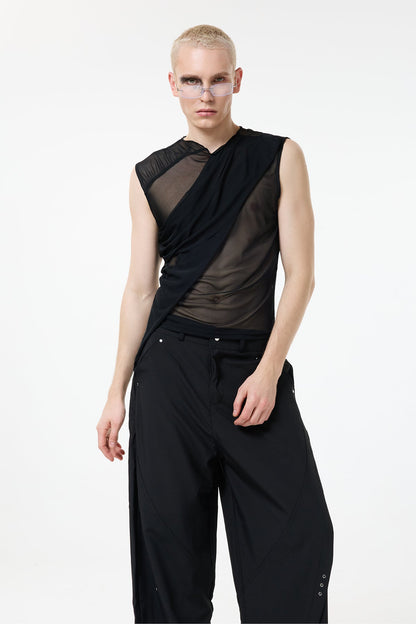 Skin Arc Sleeveless Mesh Top