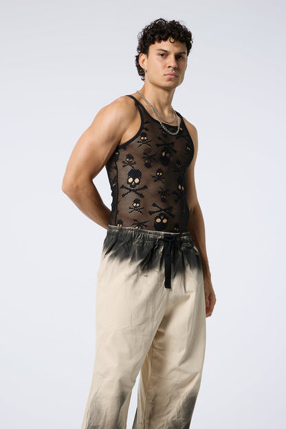 Skin Drift Skull Mesh Sleeveless Top