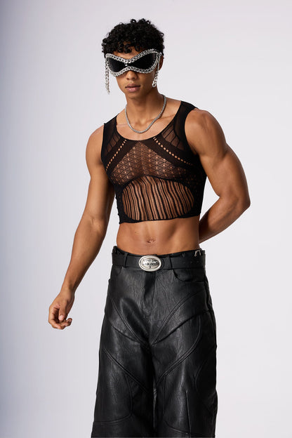 Skin Flicker Cutout Pants Set