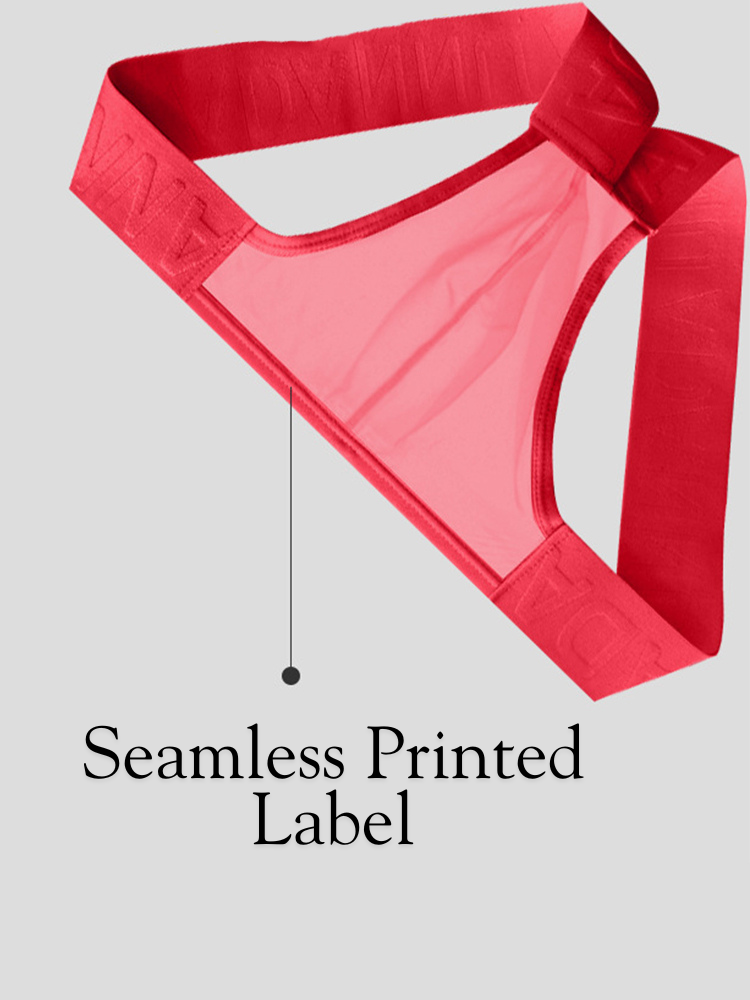 2 Pack Men's Sheer Elegance Comfy Waistband Stretch Fit Jockstrap