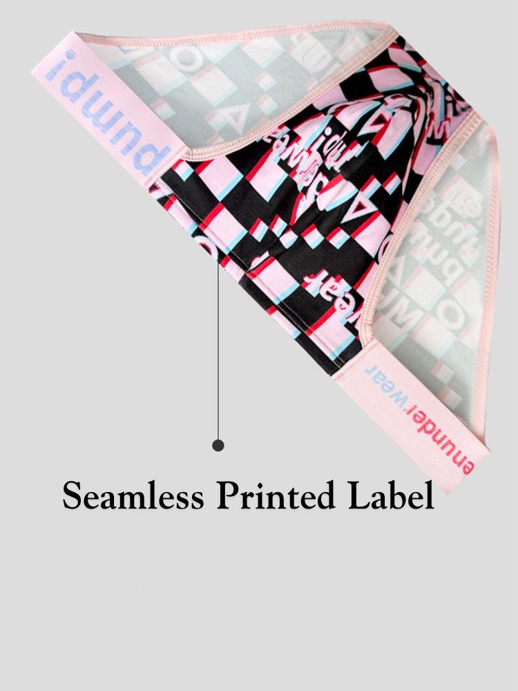 2 Pack Men's Breathable Alphabet-Print Expanded Pouch Briefs