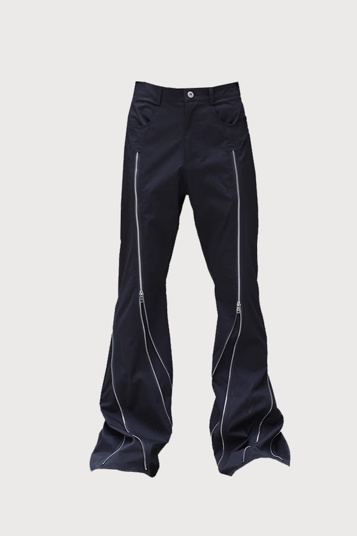 Sleek Path Zipper Bootcut Pants