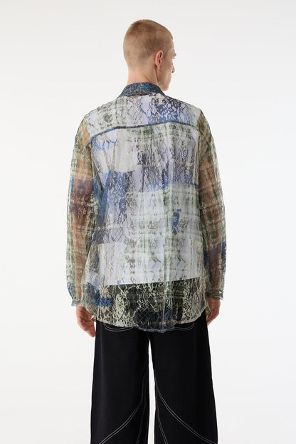 Slick Layer Lace Long Sleeve Shirts