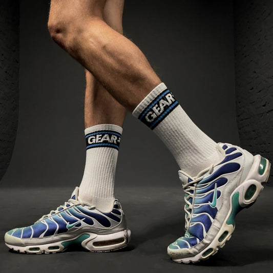 SMELLY SOCKS WHT/BLUE