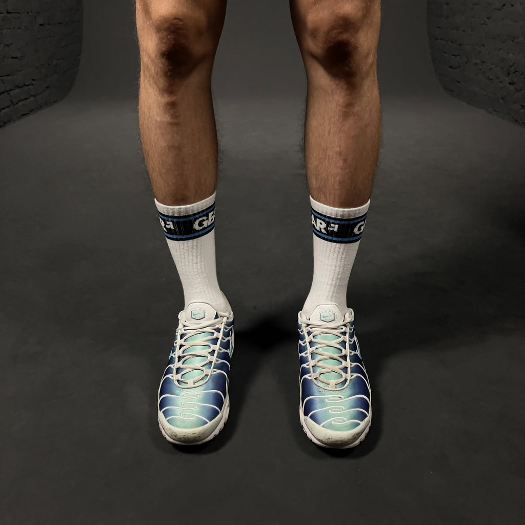 SMELLY SOCKS WHT/BLUE
