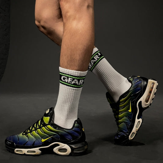 SMELLY SOCKS WHT/LIME
