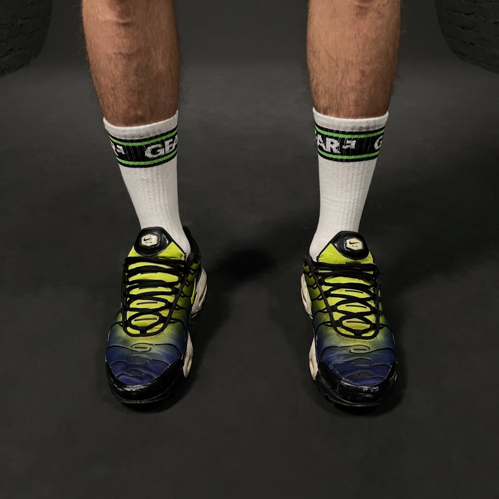 SMELLY SOCKS WHT/LIME