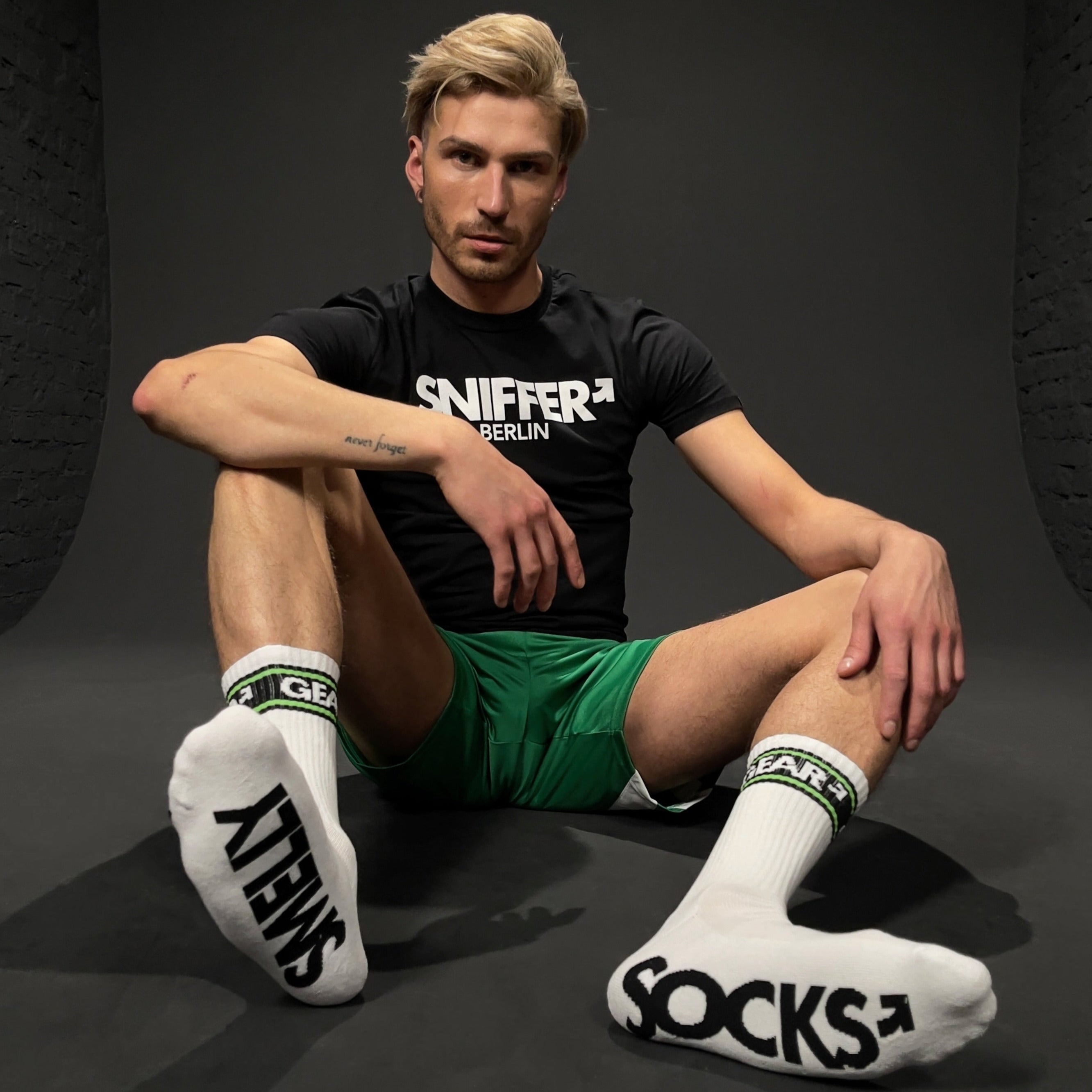 SMELLY SOCKS WHT/LIME