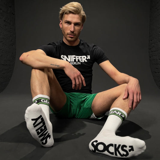 SMELLY SOCKS WHT/LIME