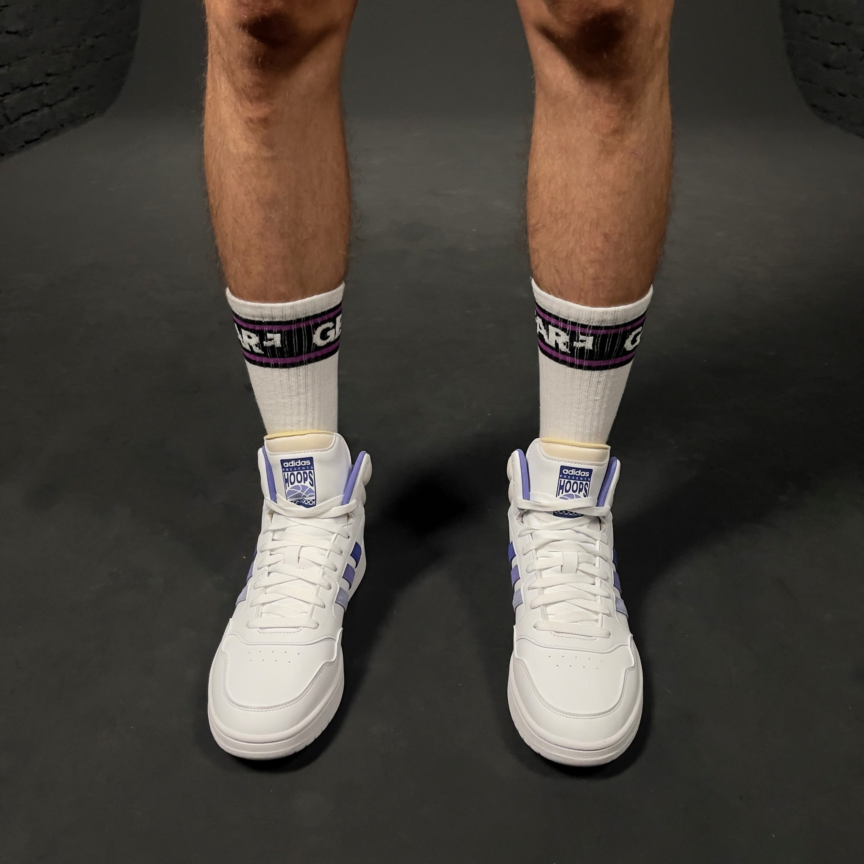 SMELLY SOCKS WHT/PURPLE