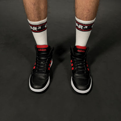 SMELLY SOCKS WHT/RED