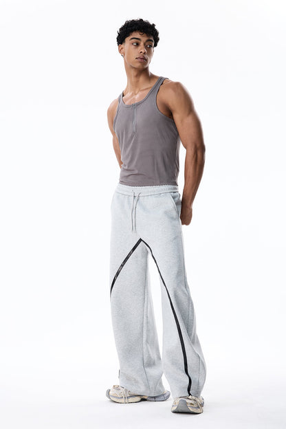 Smoky Sheet V Neck Top Grey