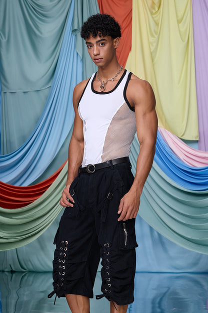 Soft Blur Cutout Tank Top