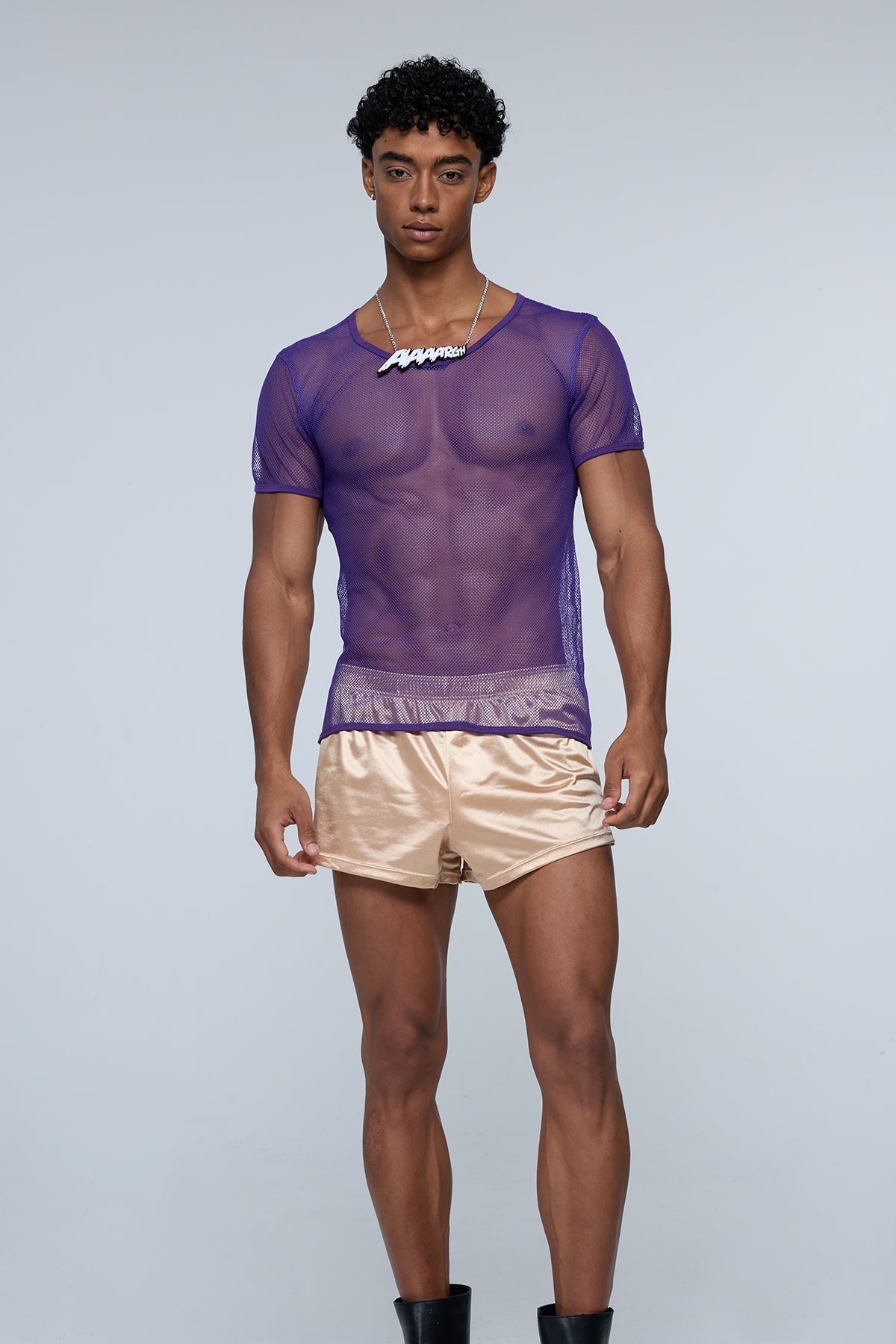 Soft Disclosure Mesh Cutout T-Shirt