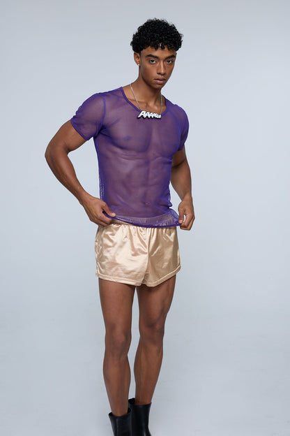 Soft Disclosure Mesh Cutout T-Shirt