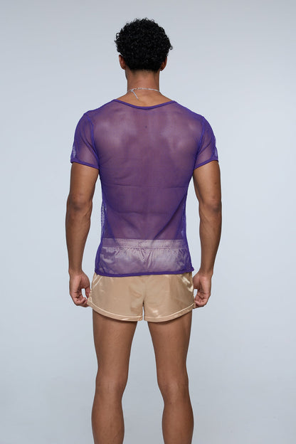Soft Disclosure Mesh Cutout T-Shirt