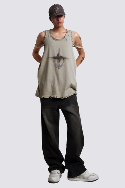 Soft Edge Sleeveless Star Top