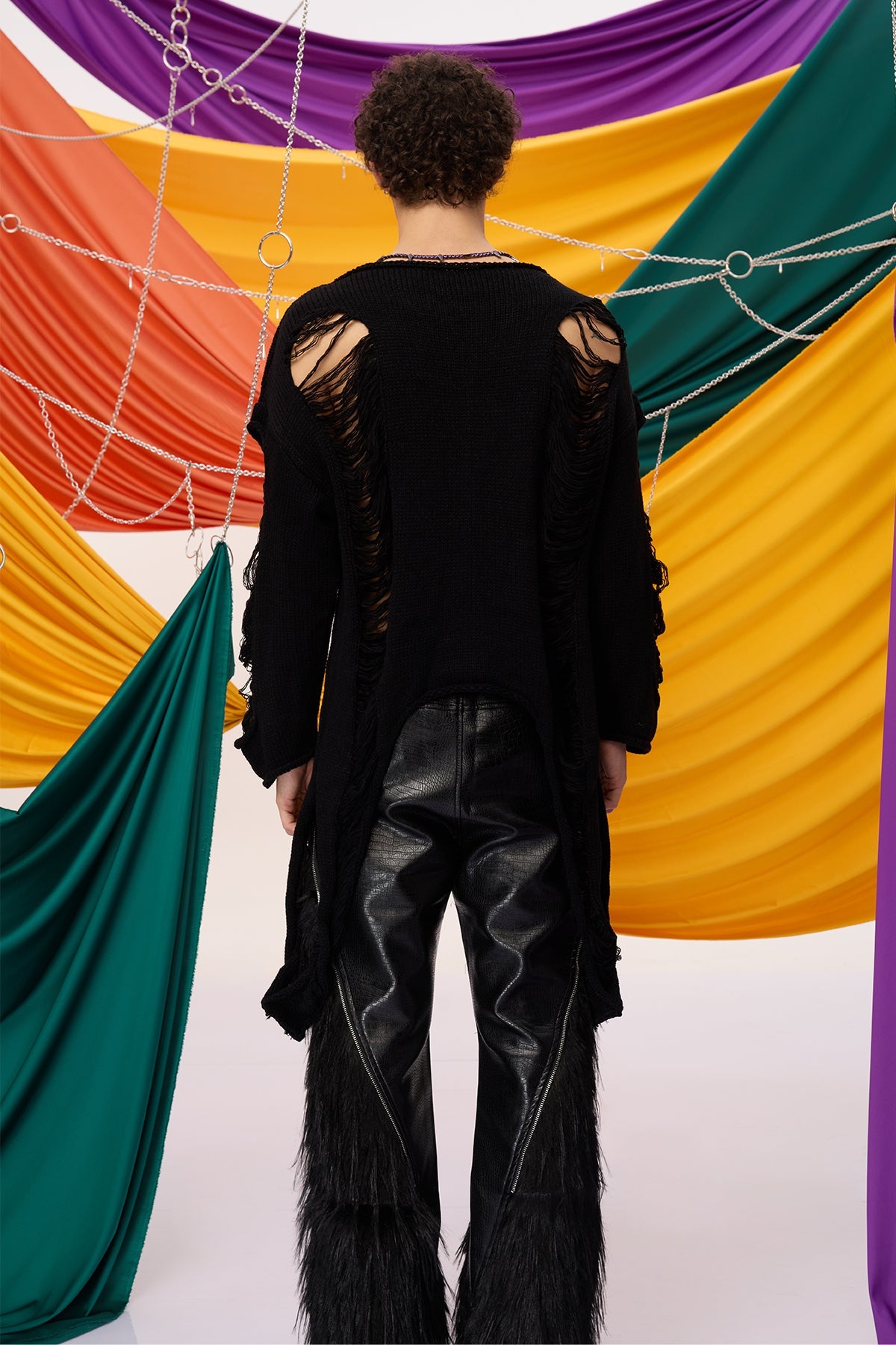 Soft Interweave Long Sleeve Knit Asymmetric Top