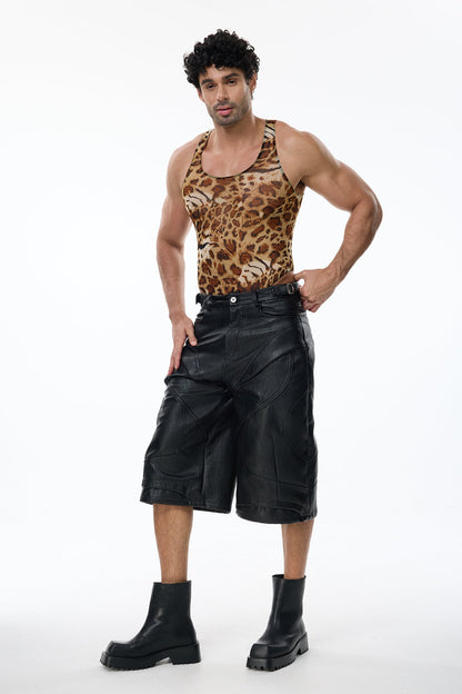 Soft Shadow Leopard Print Bodysuit