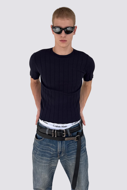 Soft Stretch Striped Knit Top