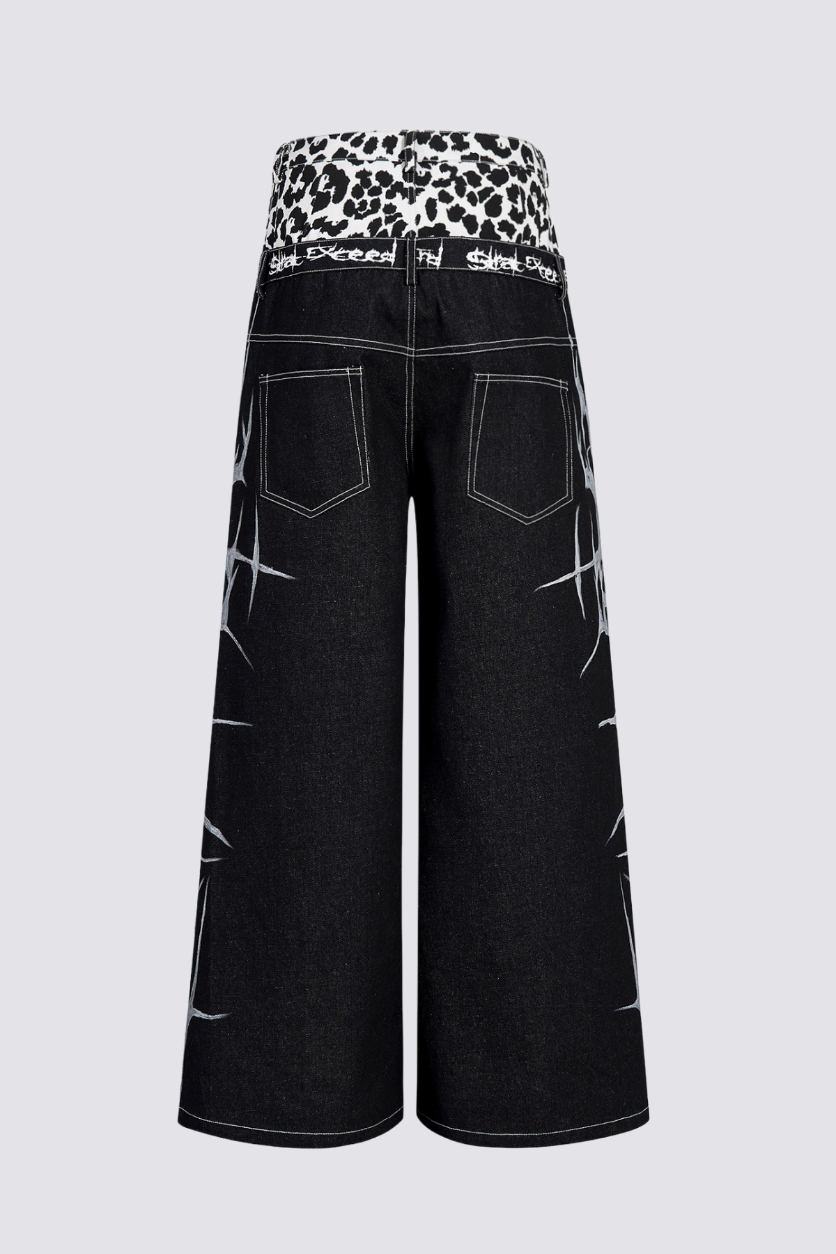 Sonic Core Leopard Print Wide Leg Jeans