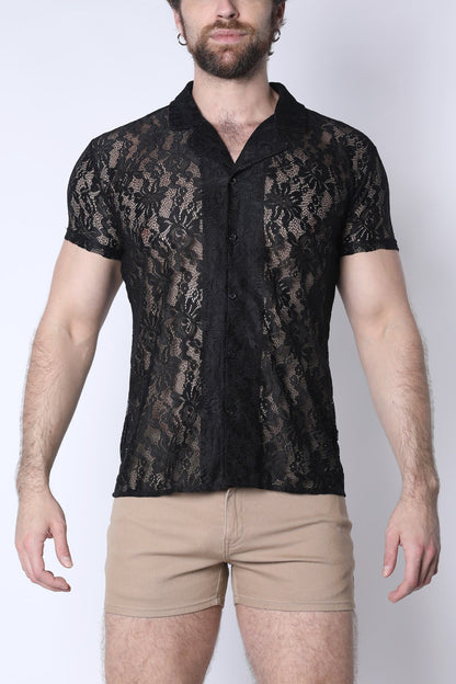 Sorrento Button-Down Lace Shirt