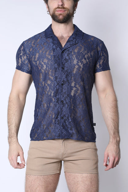 Sorrento Button-Down Lace Shirt