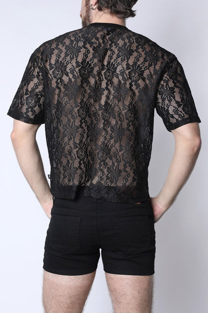 Sorrento Lace Cropped Tee