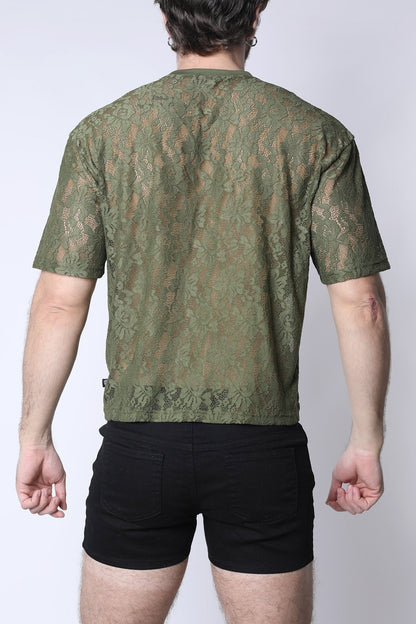 Sorrento Lace Cropped Tee