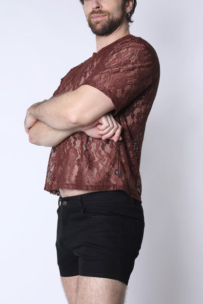 Sorrento Lace Cropped Tee