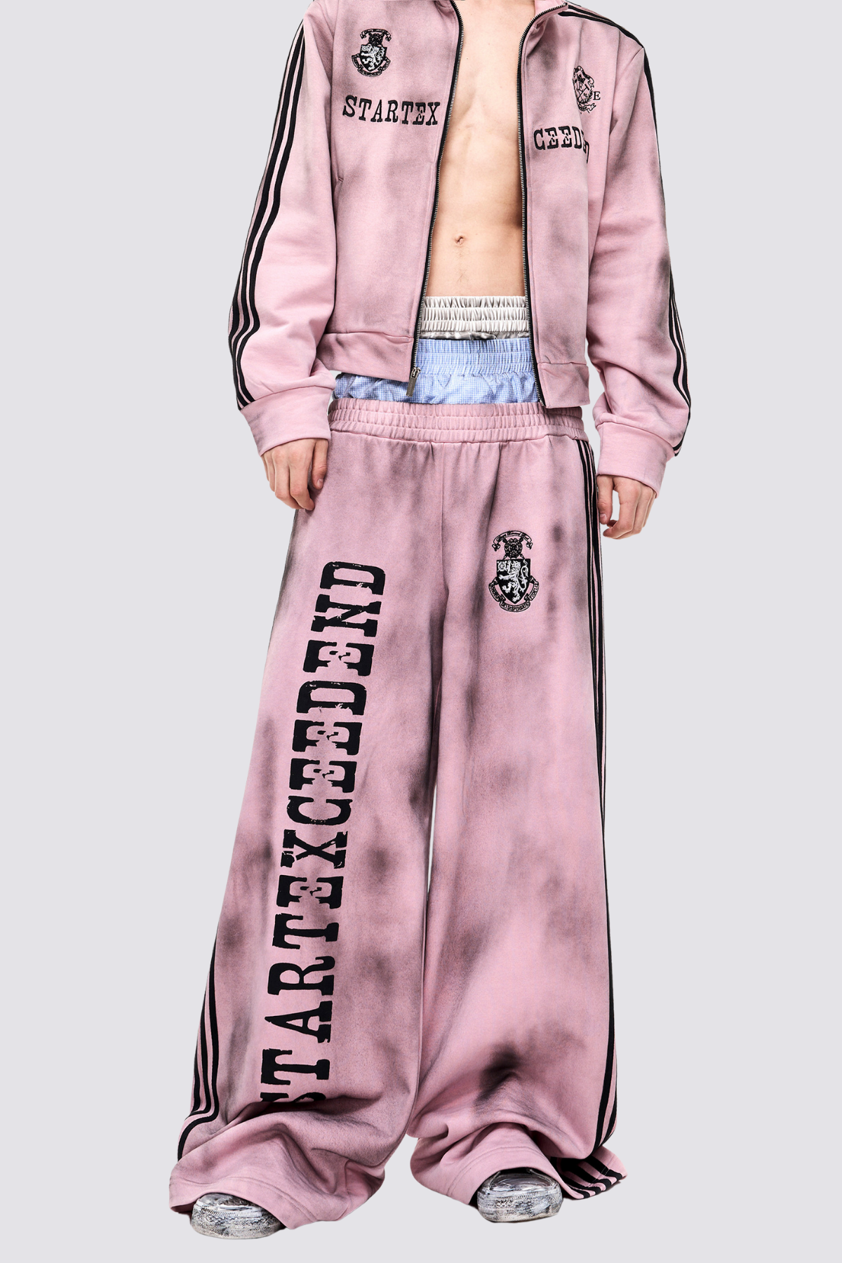 Space Mood Print Straight Pants