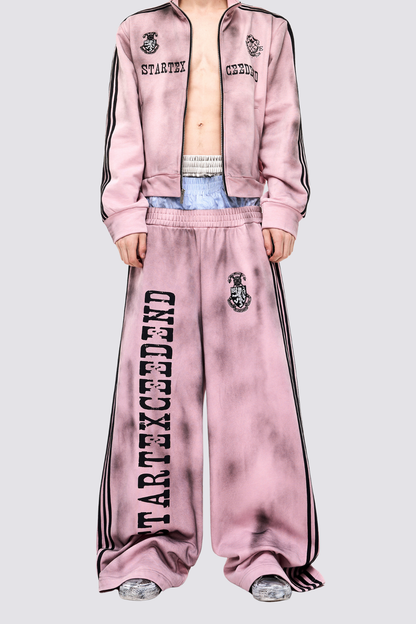 Space Mood Print Straight Pants