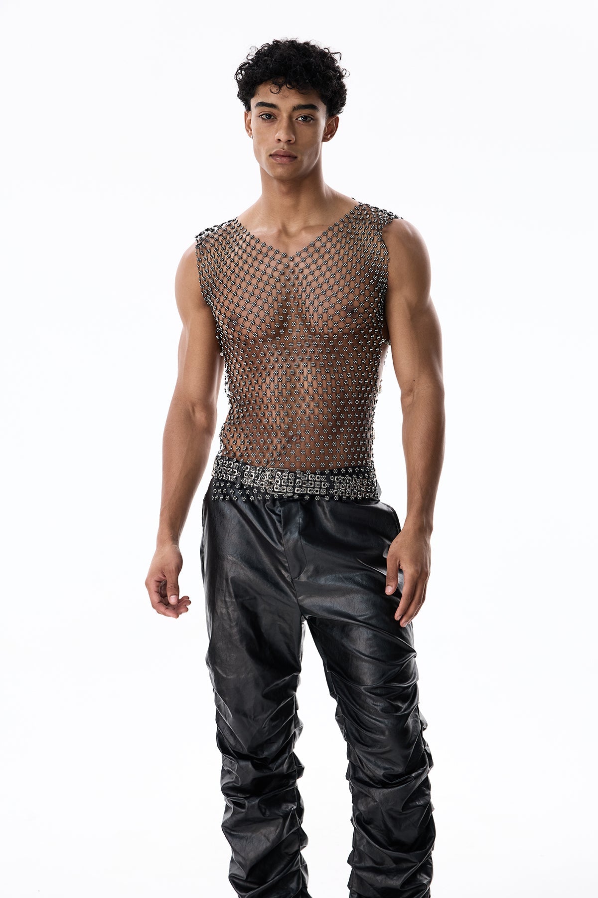 Sparkling Ice Cutout Top Black