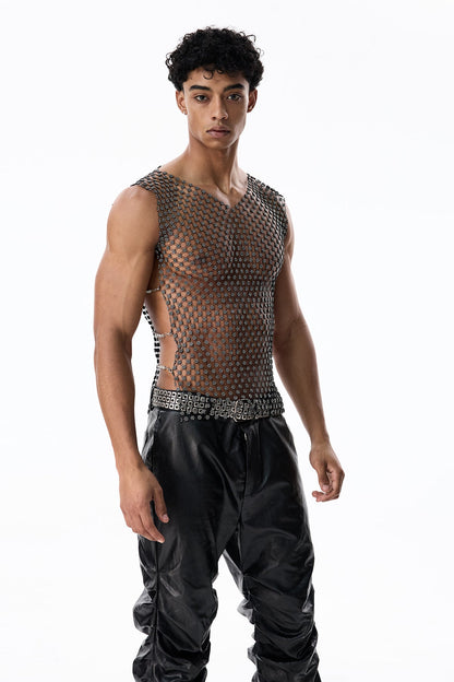Sparkling Ice Cutout Top Black