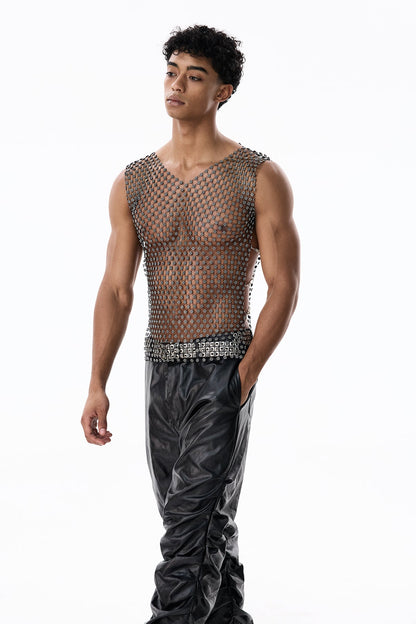 Sparkling Ice Cutout Top Black