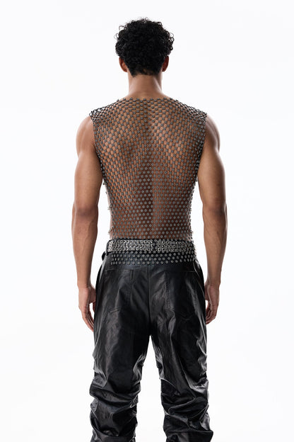 Sparkling Ice Cutout Top Black