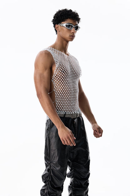 Sparkling Ice Cutout Top White