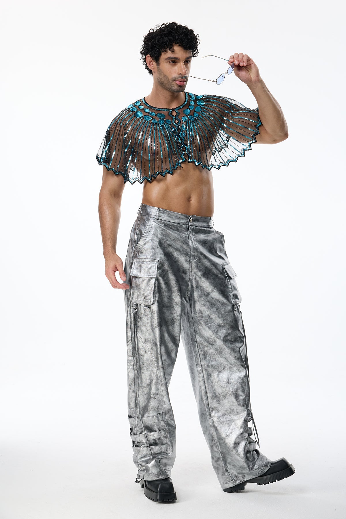 Stardust Shine Sequin Mesh Cape