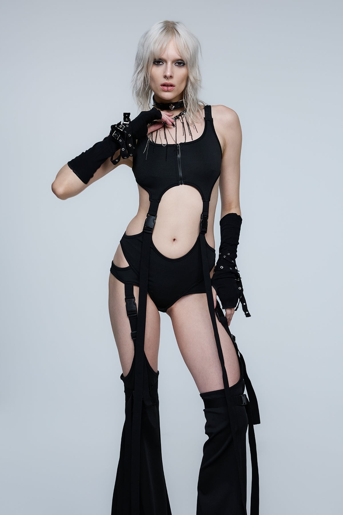 Stark Ebony Cutout Pants Set