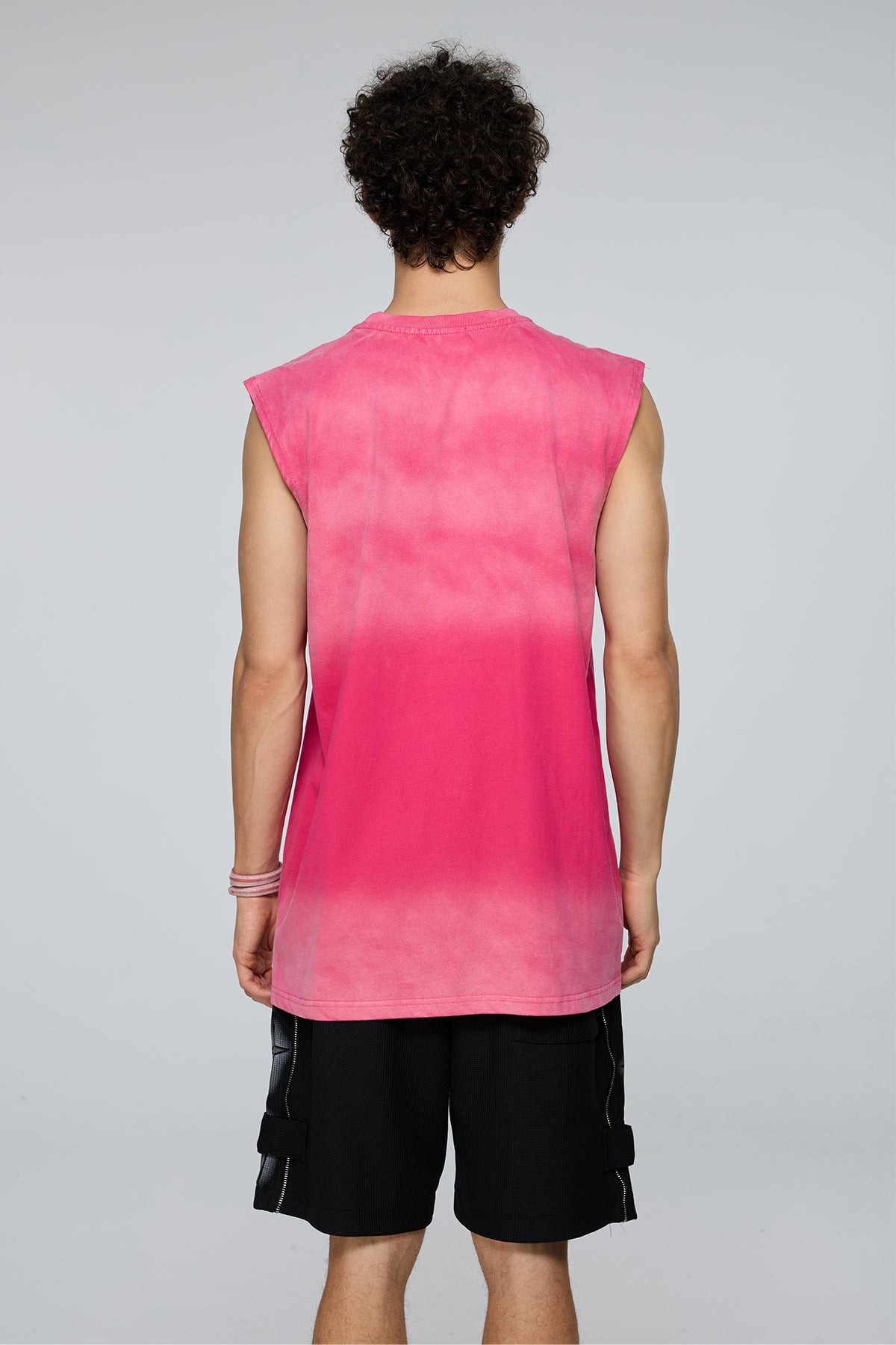 Stark Motif Sleeveless Print Top Pink