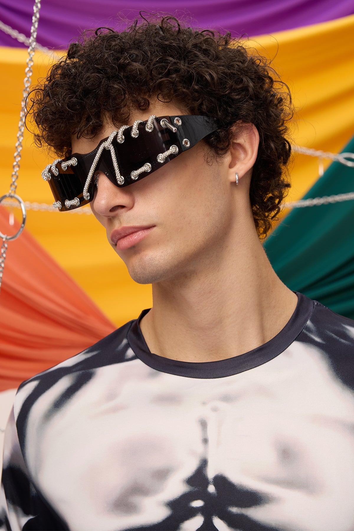Stark Vision Punk Rhinestone Sunglasses